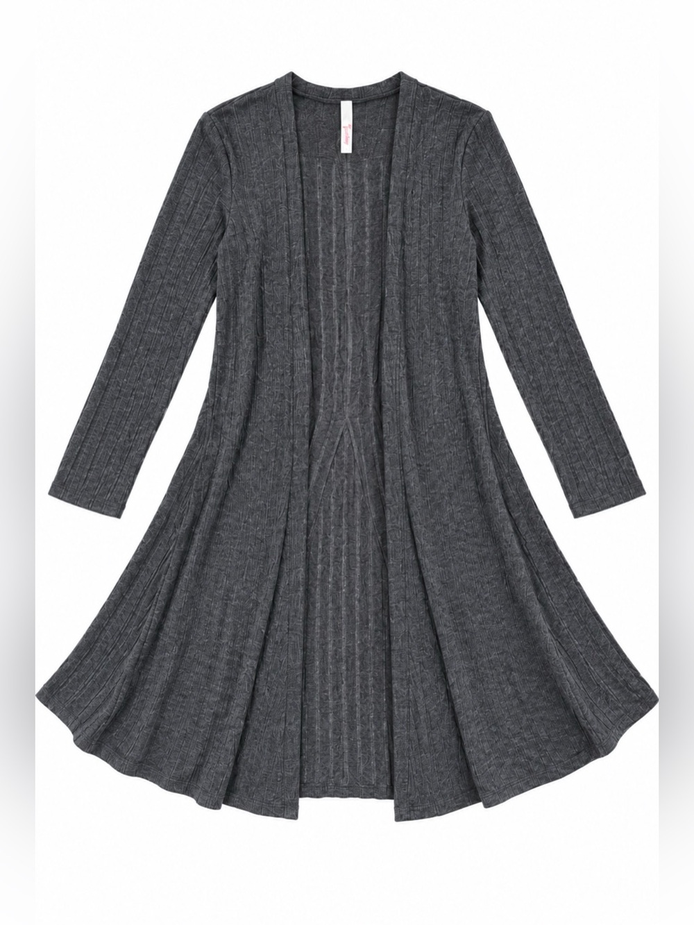 My Story Women’s Small Charcoal Gray Long Duster Cardigan Western Boho
